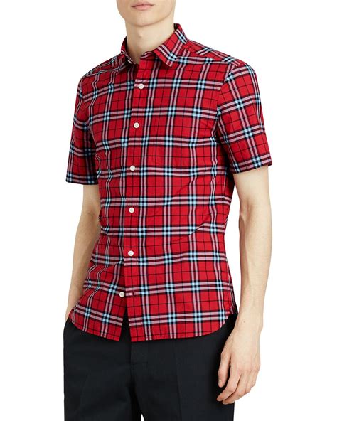 burberry alexander check short sleeve sport shirt|Burberry Alexander Check Short.